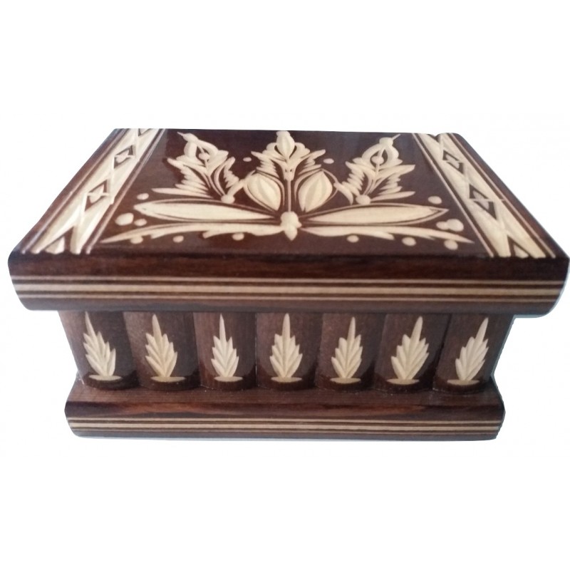 caja de caja schatule Wooden Box  Caja de madera Puzzle Caja de la India con Secretos Trick se abre joyero budawi®  